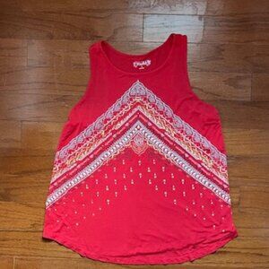 Mudd Boho Aztec Print Flair Tank Top